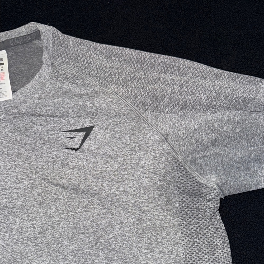 Gray Gymshark Men's Long Sleeve Shirt - Picture 5 of 5
